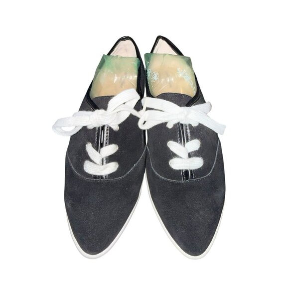 New Wendy Williams Collection Black suede Women’s pointed Sneakers size 11 W - Picture 2 of 6